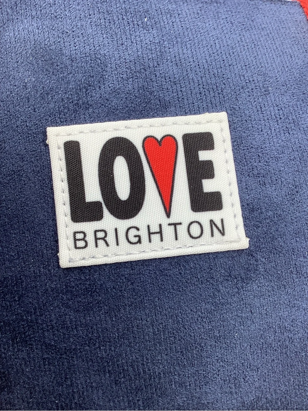 Brighton Navy Velveteen Heart Tote New With Tags